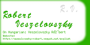 robert veszelovszky business card